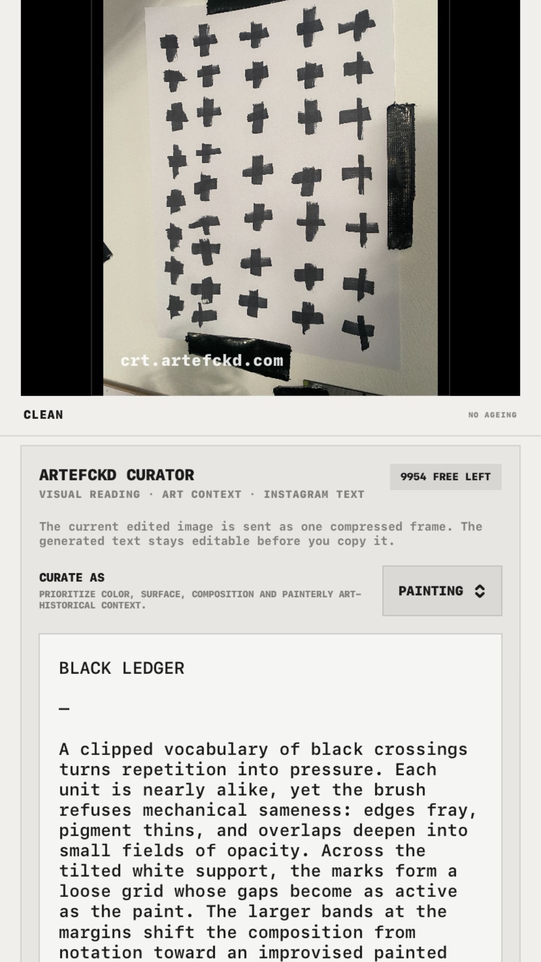 Curated caption generated in CRT